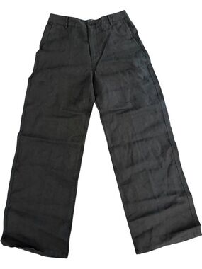 Madewell Women's The Zoe Relaxed Straight Pants Black Size 2/S